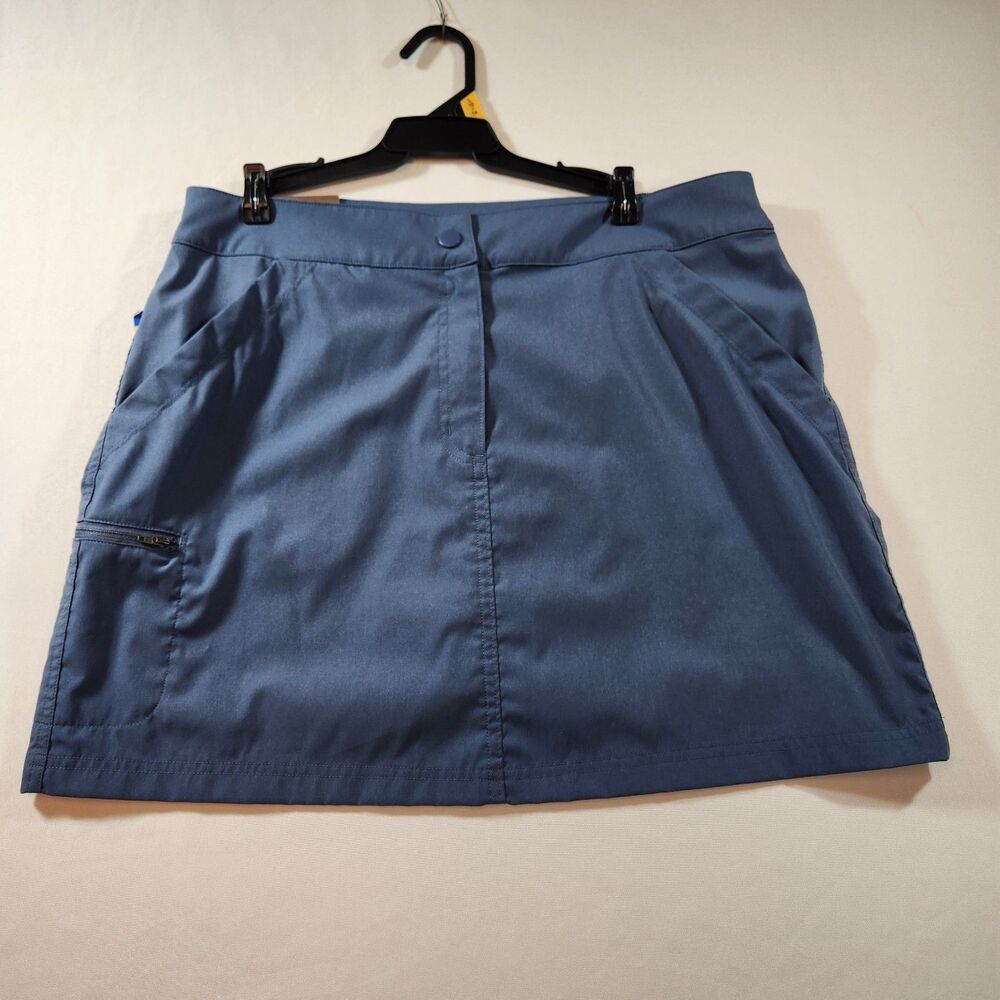 32 Degrees Cool Women's Skort Pockets Sz Large Indigo Blue Tennis Golf Athletic